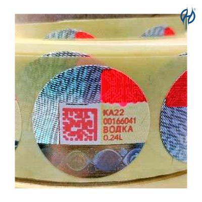 China Tobacco Cigarette Alcohol Box Anti Counterfeit Label Customzied Shape Size Color for sale
