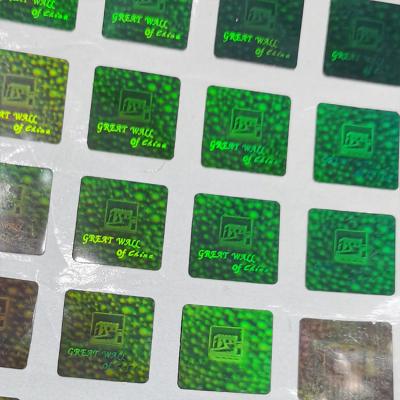 China Impressora a laser Holographic Security Stickers 3D Logo Hologram Stickers feito sob encomenda dinâmico à venda