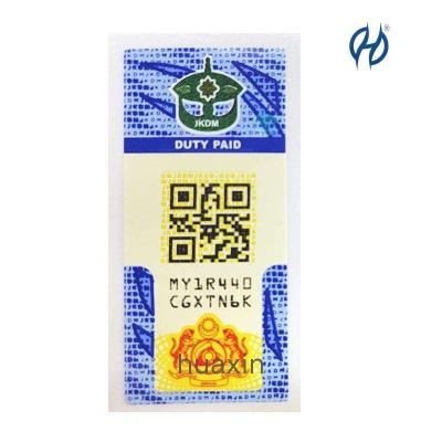Chine Label contrefait Customzied d'usine d'OEM l'anti forment pour le timbre d'impôts de livre de courrier à vendre