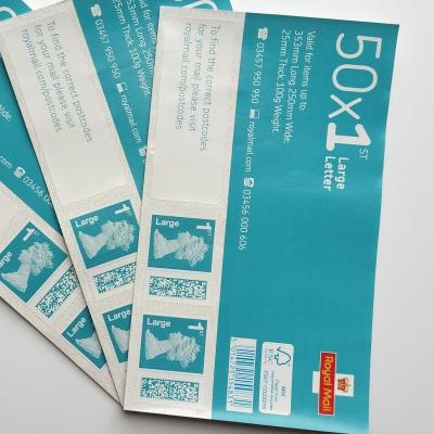 China Carton Packing Paper Postage Stamp Label Manufactured in en venta