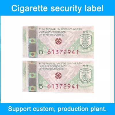 China Impresión digital de etiquetas de cigarrillos de forma rectangular en venta
