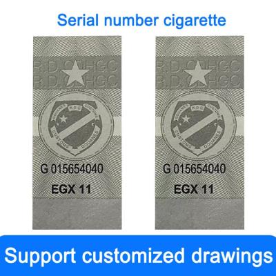 China Hot Stamping Cigarette Label Process Custom Cigarette Sealing Label for sale