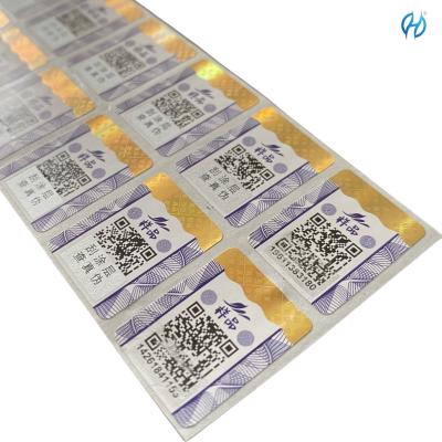 China Personalized Anti Counterfeit Security Labels Custom Paper Vinyl PET Stickers for sale