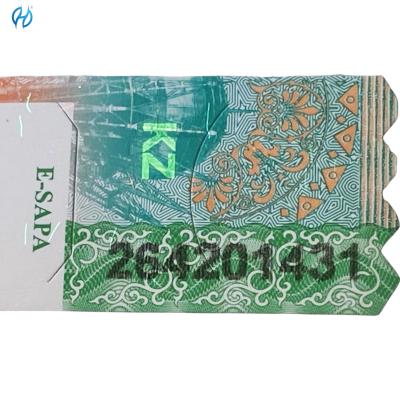 China Impresión del arcoíris sello adesivo de impuestos derechos de aduana papel de seguridad contra la falsificación en venta