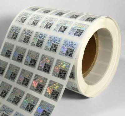 China Garantir a autenticidade do adesivo anti-falsificação congelado para produtos quadrados à venda