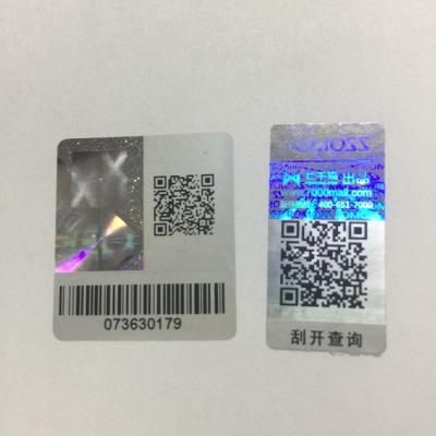 China High Security Custom Label Stickers CMYK/Pantone Roll or Sheet Offset/Silk Screen/Digital Print en venta