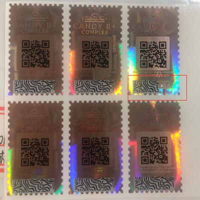 China Custom Waterproof QR Code Security Labels Die Cut Roll Scanning Product Label for sale
