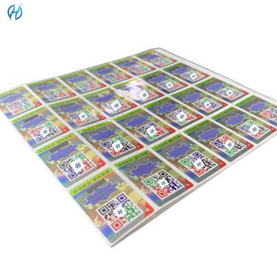 China Glossy Security Stickers Customized Offset Printed Vinyl Labels Roll/Sheet Pack en venta