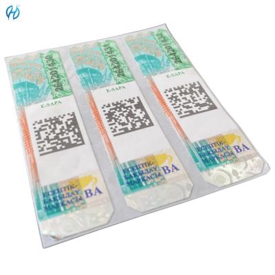중국 맞춤형 포장 라벨 위조 방지 담배 세금 스탬프 라벨 판매용