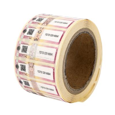 China Security Customized Sticker Labels Paper Vinyl Polyester Full Color Barcode Serialization for sale