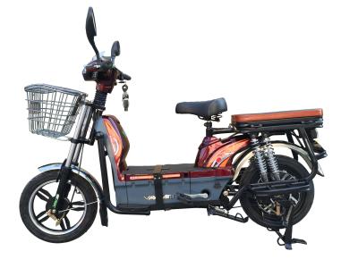 China Four Shock Absorbers Electric Motorized Bicycles Black Womens Electric Bike for sale
