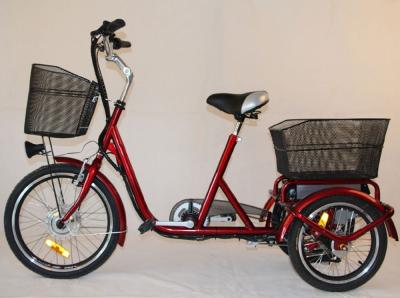 China Front Basket Adult Electric Tricycles Rear Cargo , 3 Wheel Electric Bicycle for sale