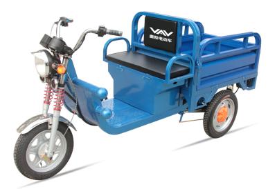 중국 580W 48V/32Ah 성숙한 전기 세발자전거 쉽게 적재하는 파란 전기 화물 세발자전거 판매용