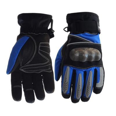 China Palm - Microfiber Electric Motorcycle Parts Blue / Black Electric Motorcycle Gloves for sale