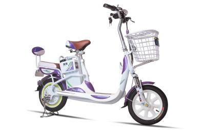 China 48V Brushless Motor Long Range Electric Bicycle / White Electric Assist Bikes for sale