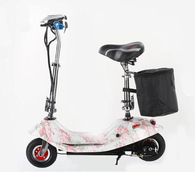 China 24V 250W White Fold Away Electric Scooter 2 Wheel Folding Power Scooter for sale