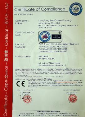 CE - Langfang BestCrown Packaging Machinery Co., Ltd
