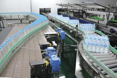 China SS304 Industrial Conveyor Systems For Water Bottle Filling Machine for sale