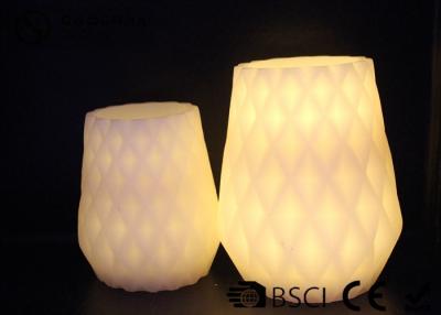 China Vaya de fiesta la vela real de la cera LED de la decoración, las velas electrónicas talladas marfil en venta