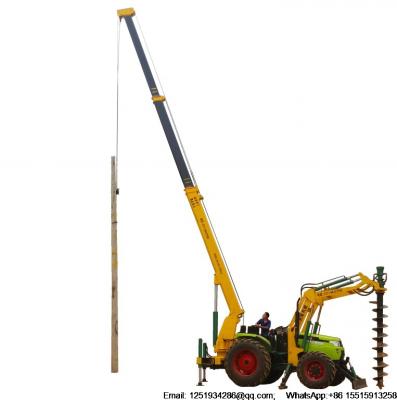 China Hydraulic excavator drilling auger crane erection pole machine for sale