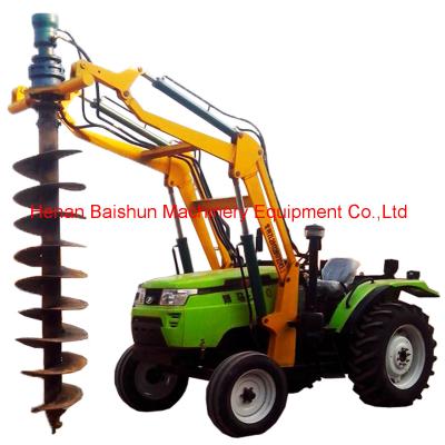 China Popular sale lifting crane mounted post hole digger machine new tractor with auger for sale