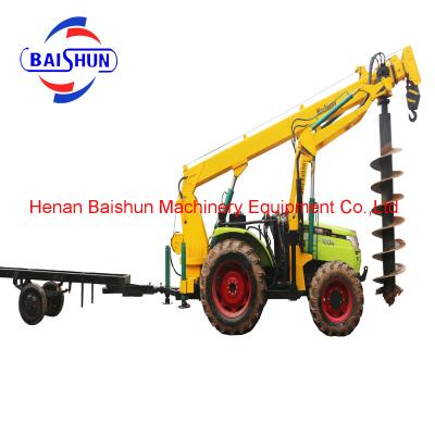 China Cost effective wholesale tractor post hole digger pole erection machine for sale