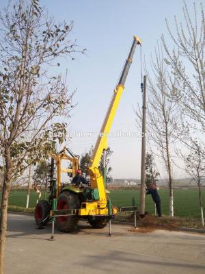 China High Power Pit Making & Pole Erection Machine with tractor earth drill for sale