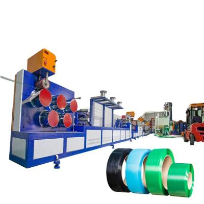 China Máquina de fabricación de cinta de embalaje de plástico PET totalmente automática en venta