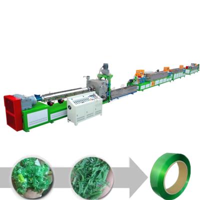 China Máquina de fabricación automática de tiras de PET de alta precisión de tornillo único en venta