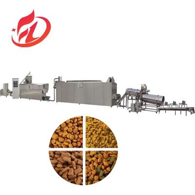 China 110-240 Kw Twin Screw Extrusion Pet Food Processing Machine for Dry Dog Cat Food for sale