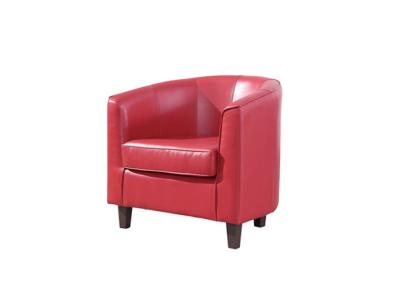 China D28 Pure Foam Red Fabric Tub Chair PU Cover Material Tub Chairs for sale