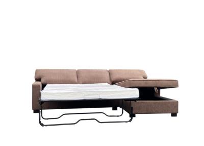 Китай D30 Многоцелевой диван Кровать 3 места Ткань Диван Кровать с правой стороной Каштан продается