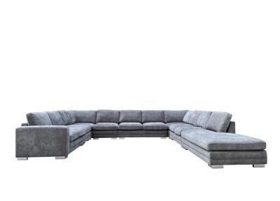 China Flexible Configuration Sectionele Stoffen Sofa Veer Padded 8 Piece Sofa Set Te koop