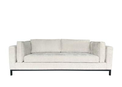 China Sofa aus Eisen, aus drei Sitzplätzen, aus reinem Schaum, aus 3 Sitzplätzen, aus beige Stoffe zu verkaufen