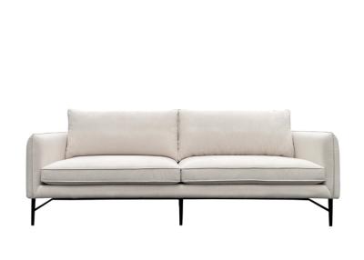 China Metal base fabric sofa pure foam padded seats polyester fiber cushions KD for sale