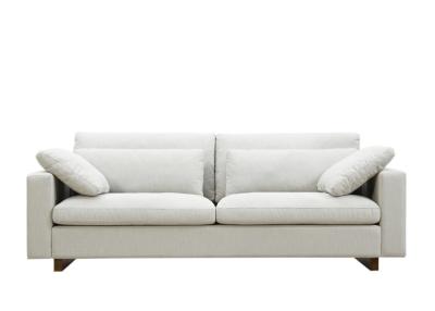 China 90cm Hometown Sofa 3 Seater Waist Pillow Grey Fabric Three Seater Sofa for sale
