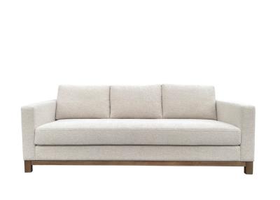 Chine Sofa à base en bois massif en tissu à 3 places Plafond vintage en tissu à 3 places à vendre