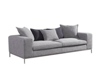 China KD metal base fabric sofa high density pure foam seat cushions superior fiber filling pillows for sale