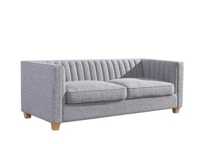 China Sofa met vezelpudding 3 zitplaatsen rugkussen 3 zitplaatsen stoffenbank Te koop