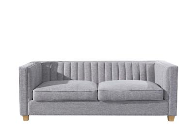 China Sofá de tela de esponja de alta densidad de tres asientos Sofá de tres asientos gris extraíble en venta