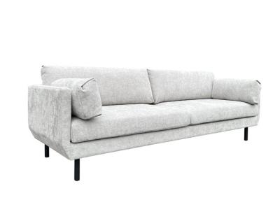 China Fabric sofa 3 seater large arm pillows metal sofa legs high density pure sponge for sale