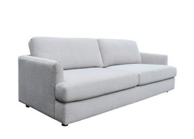 China Foam Seats Grey 3 Seater Sofa Fiber Back Cushions Three Seater Grey Couch for sale