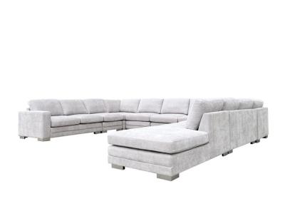 China Contemporary Fabric Love Seat Sofa 8 Piece Upholstered Love Seat  Two Back Cushions for sale