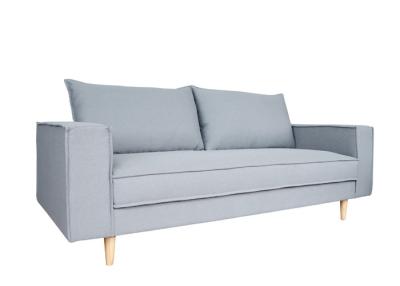 China Fabric sofa pure foam padded seats one piece seat cushion french stitching timber leg for sale