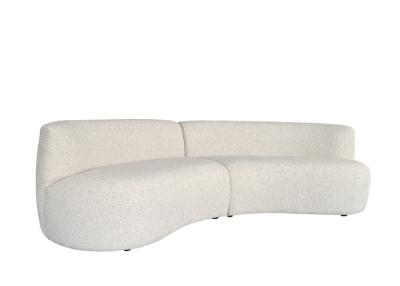 China D28 Sofá seccional de tela pura Piernas de madera Conjunto de sofá de dos piezas en venta