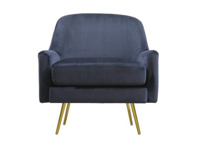 China Seat Cushion Removable Fabric Arm Chair Metallic Legs Armchair Grey Velvet Cover for sale