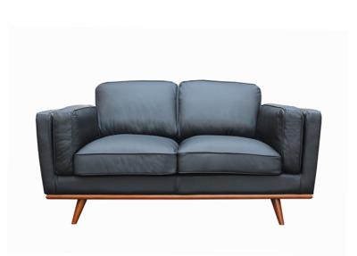 China 169cm Zwei-Drei-Sitzer-Ledersofa Holzplatte Schwarz Zwei-Sitzer-Sofa zu verkaufen