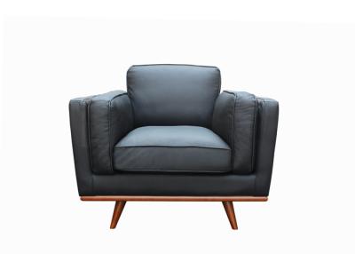 China Plus Split Cover Einzelsitz Ledersofa Holz Plinth Einzelsitz Leder Sessel zu verkaufen