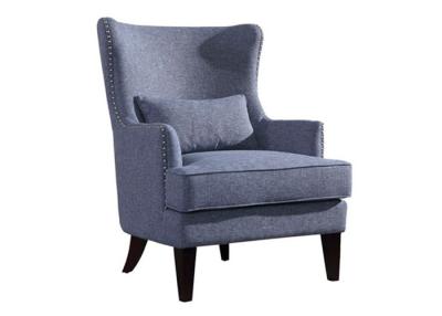 中国 ネイルデコレーション ブルー 休憩用椅子 引換式座席 クッション ブルー ベルベット クラブ椅子 販売のため