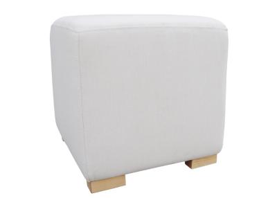China Polyester Fabric Storage Foot Stool Beige Original Colour Square Foot Stool for sale